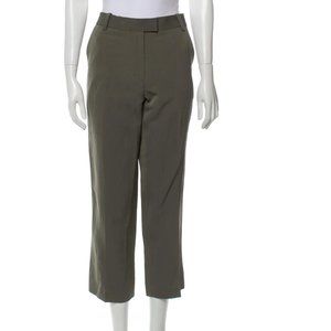 Excellent 3.1 Phillip Lim army green cropped wool-alpaca blend cropped pants, 8
